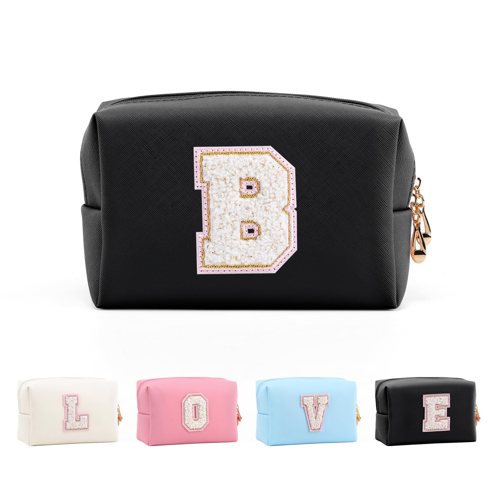 Bolsa de Maquillaje, Bolsa de Cosméticos Impermeable de Viaje, PU Cuero, Neceser de Baño, Bolsa De Aseo Y Almacenamiento para Mujer,Cosas Preppy para niñas Adolescentes (Letra A-Z) — view 105