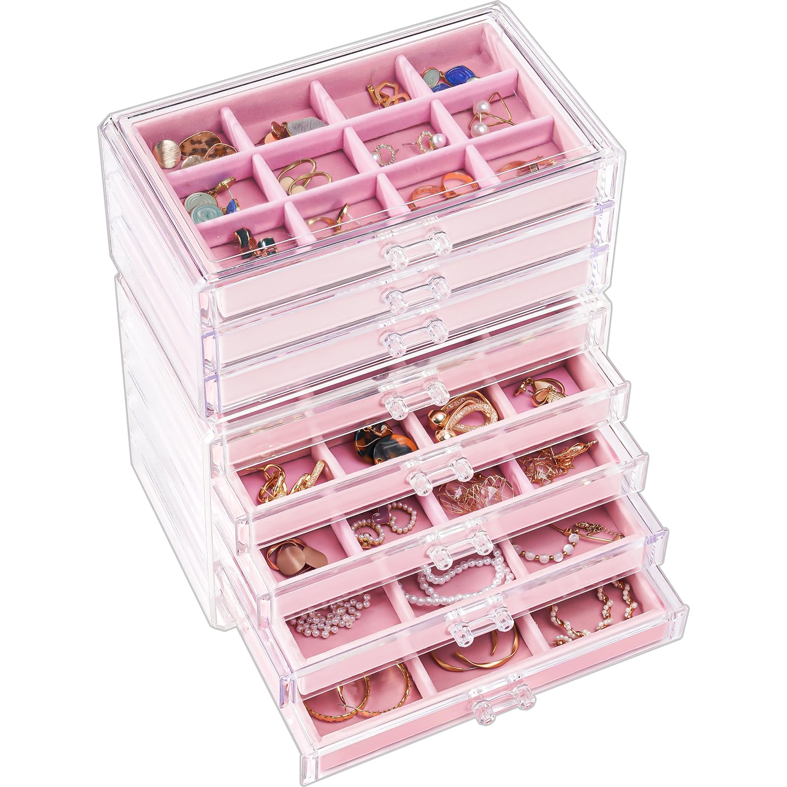Amazon｜ProCase ジュエリーボックス 8層 ジュエリー収納 透明アクリル