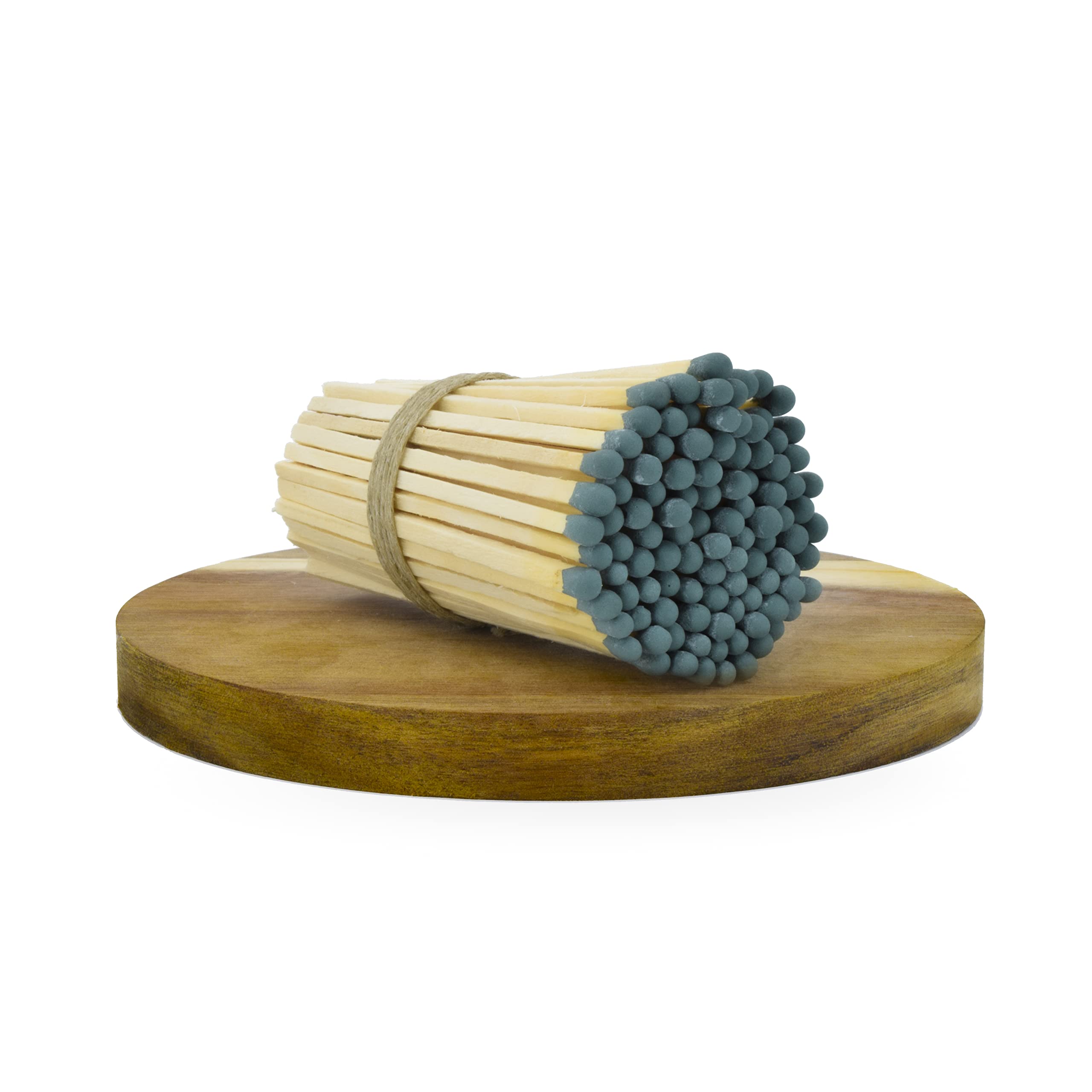4" Inch Long Wooden Refill Matchsticks with Strike Stickers - Safety Matches Wholesale Bulk Loose by Chandler Studio (100 Pieces, Dark Green)