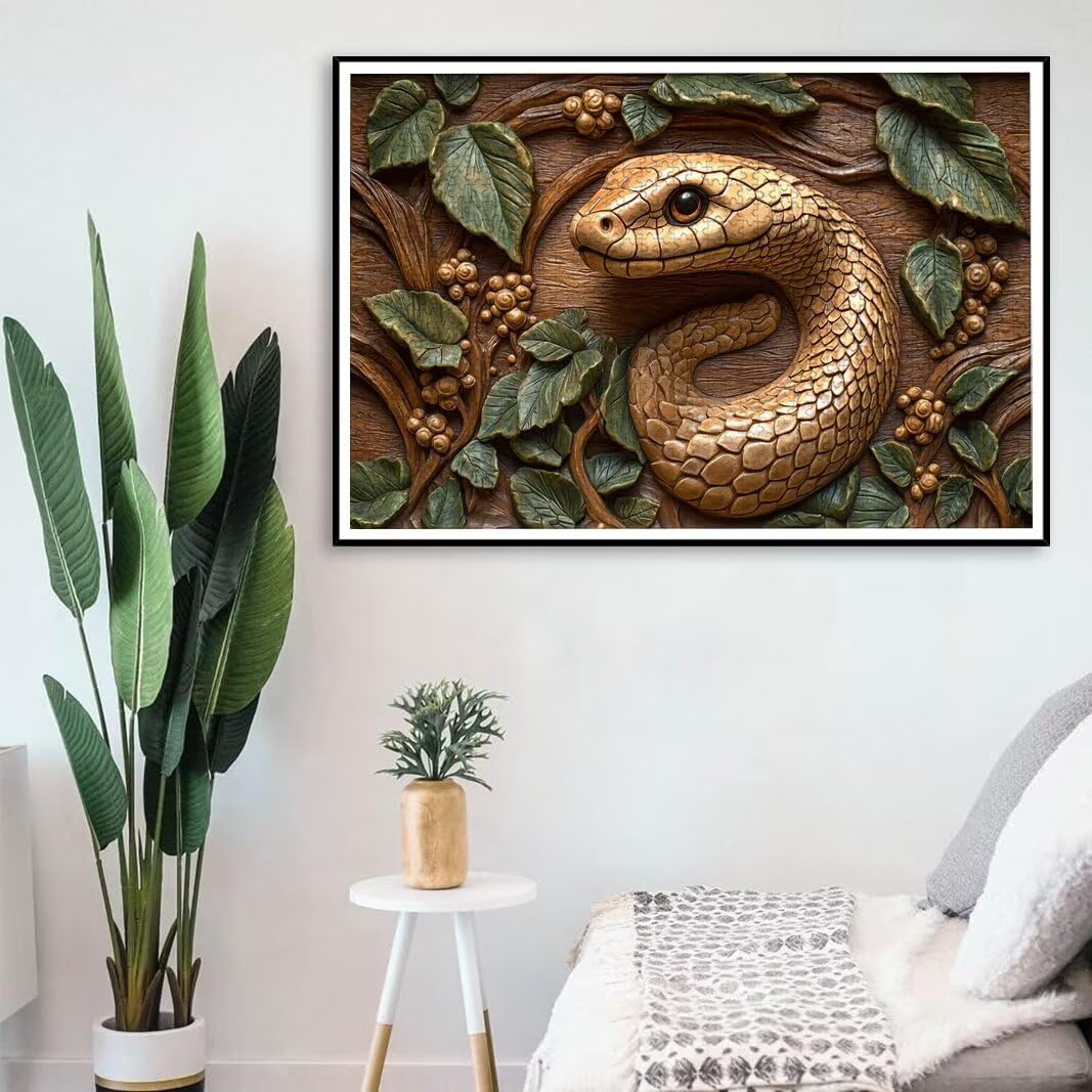 Puzzle 2000 Pezzi, Puzzle Serpente, Misura: 100x71cm, Regalo Donna -8673