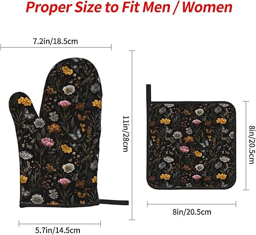 Miniatura 30 de Manoplas de horno y soportes para ollas, arte de mármol blanco y dorado, juego de 4 guantes de cocina resistentes al calor, antideslizantes