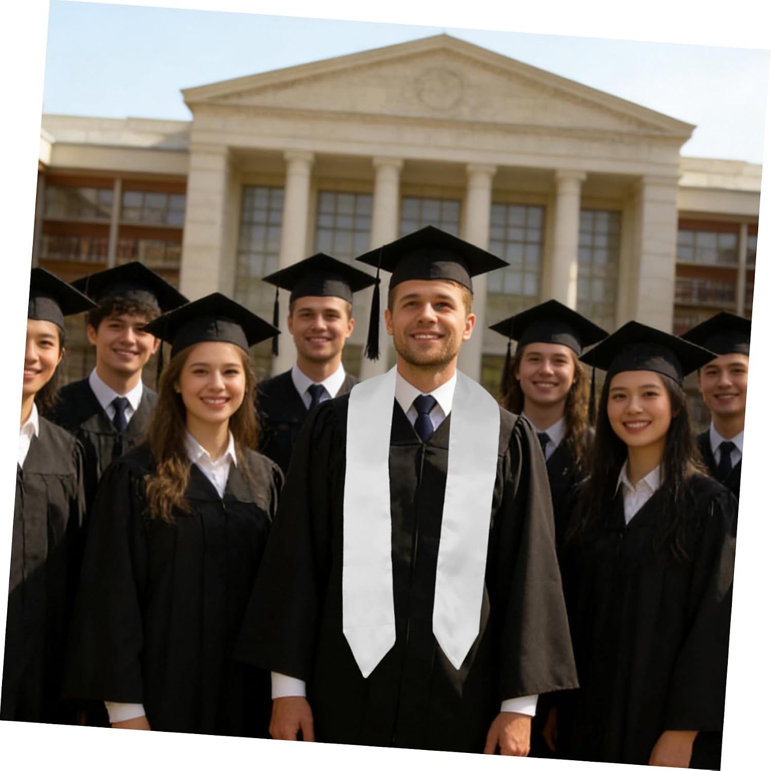 4pcs Graduation Sash Ribbon for Ceremony and Party, Satin Material with Comfortable Wear and Keepsake Quality, Elegant Refined Design Suitable for Students and Boys