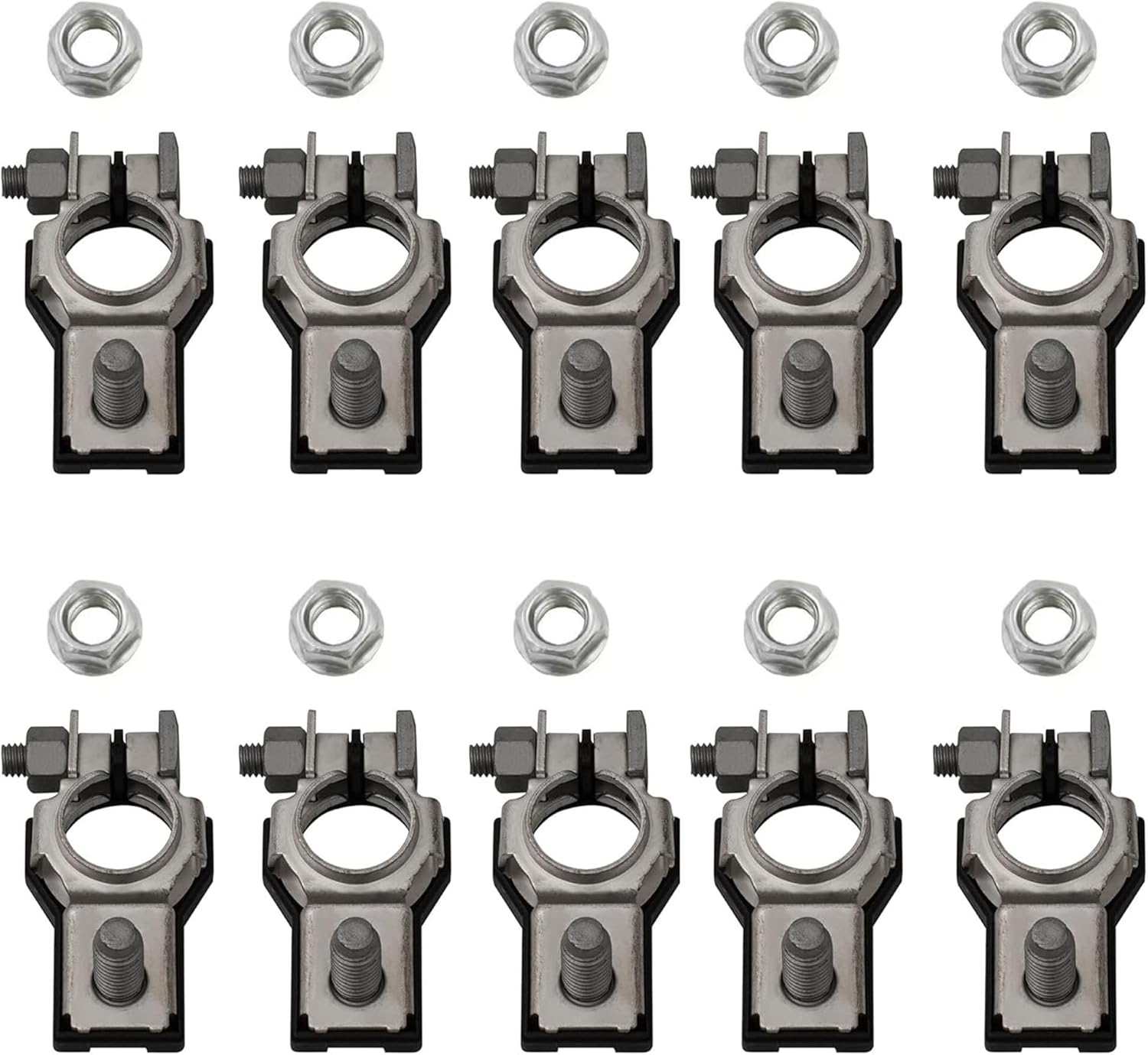 10 Pcs Positive Terminal Assembly w Nut 24340-7F000, 90982-05035 Compatible with Nissan Toyota Lexus