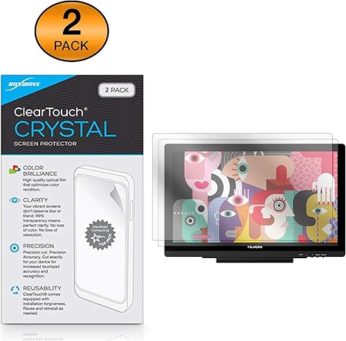 Miniatura 2 de BoxWave - Protector de pantalla compatible con Huion KAMVAS GT-191 V2, ClearTouch Crystal (paquete de 2), película HD, protege contra arañazos para