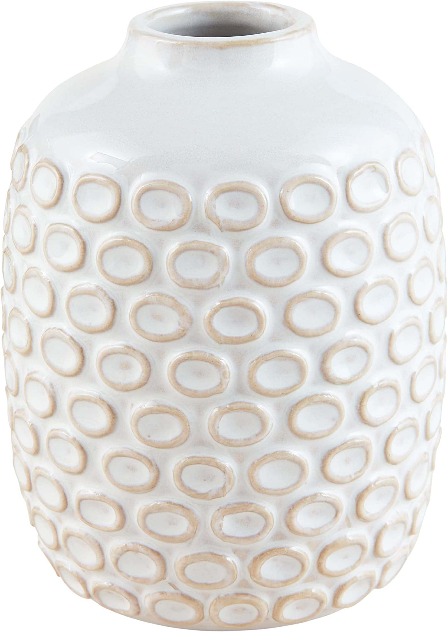 Mud Pie Textured Bud Vase, Medium, 4 3/4" x 3 1/2" Dia