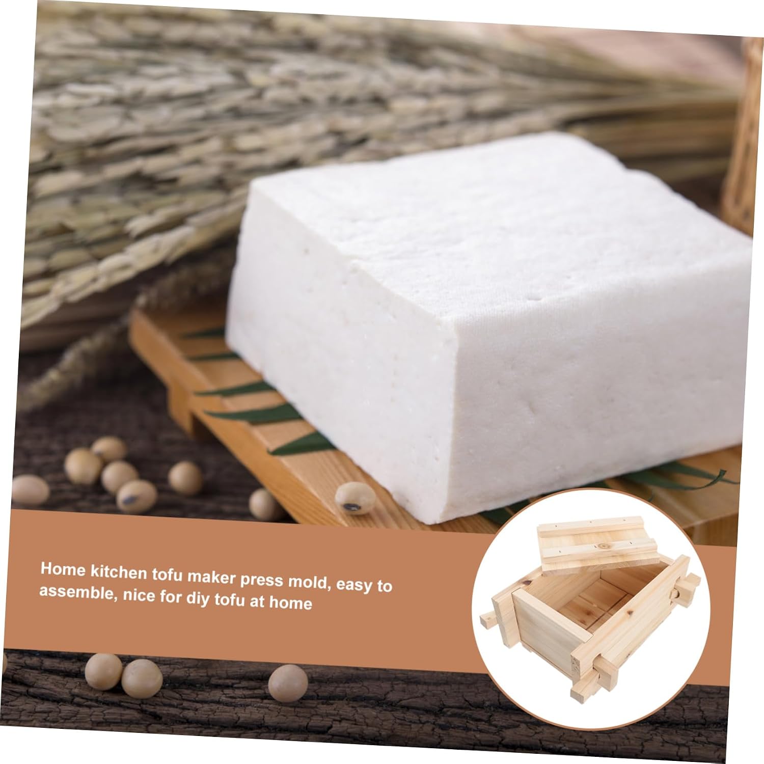 SHOWERORO Homemade Tofu Press Maker Tofu Mold for Bean Curd Easy to Assemble for Home Use for Sushi Press
