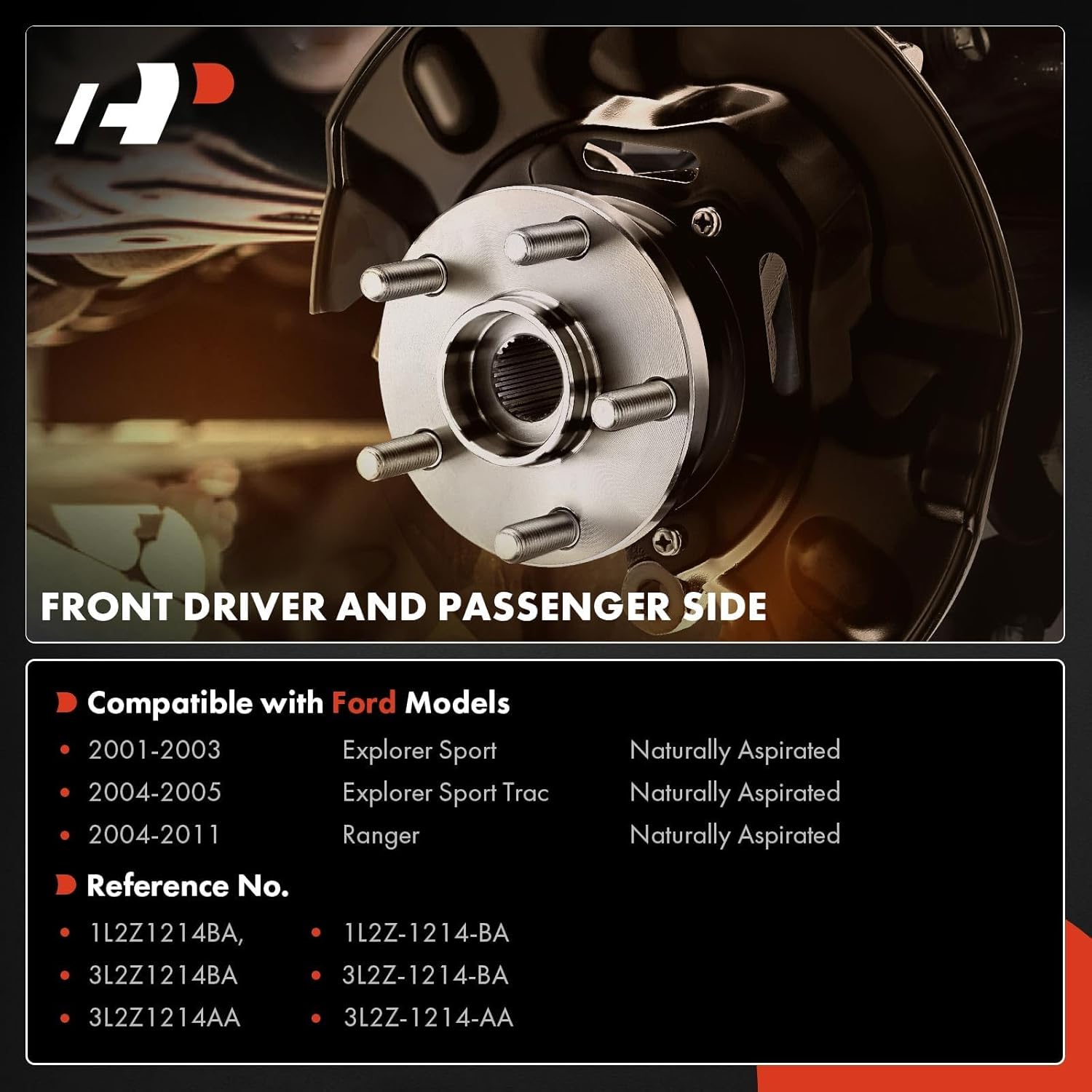 A-Premium Front Driver & Passenger Side Brake Dust Shields Compatible with Ford Models - Explorer Sport 2001-2003, Explorer Sport Trac 2004-2005, Ranger 2004-2011, 2-PC Set