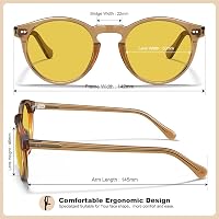 CARFIA Éjszakai Vezetési Szemüveg Kerek Anti-Glare Napszemüveg Autózáshoz Kerékpározáshoz 6