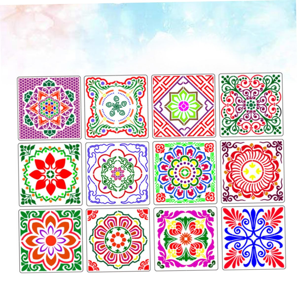 Operitacx 36piezas Plantillas De Mandala Reutilizables Para Pintura y Dibujo Estampas De Decoración Diseño Creativo Para Manualidades y Proyectos De Arte