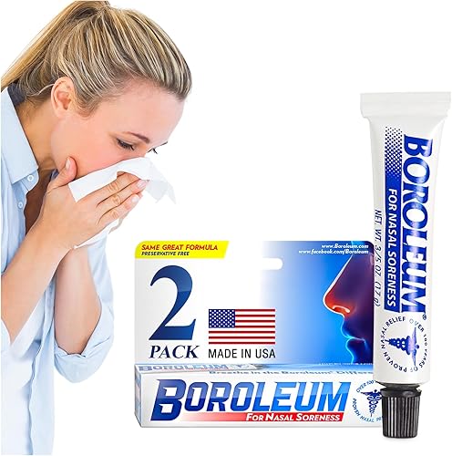 Vista 7 de Pomada Boroleum para dolor nasal - tubo de 0.6 onzas, paquete de 3