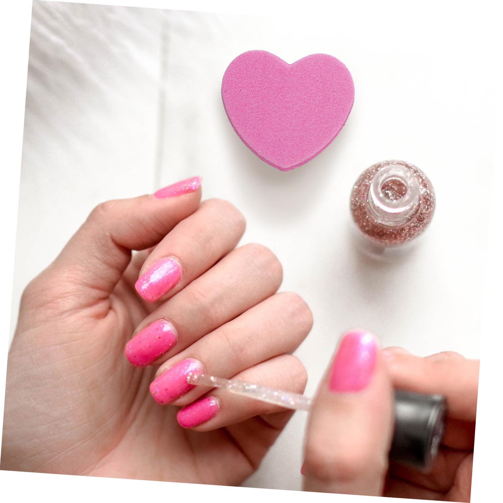 Healeved 200piezas Archivos De Uñas De Doble Cara De Bloques De Pulido Para Manicura Herramienta De Lijado y Lavable Color Rosa Para Uñas y Acrílicas
