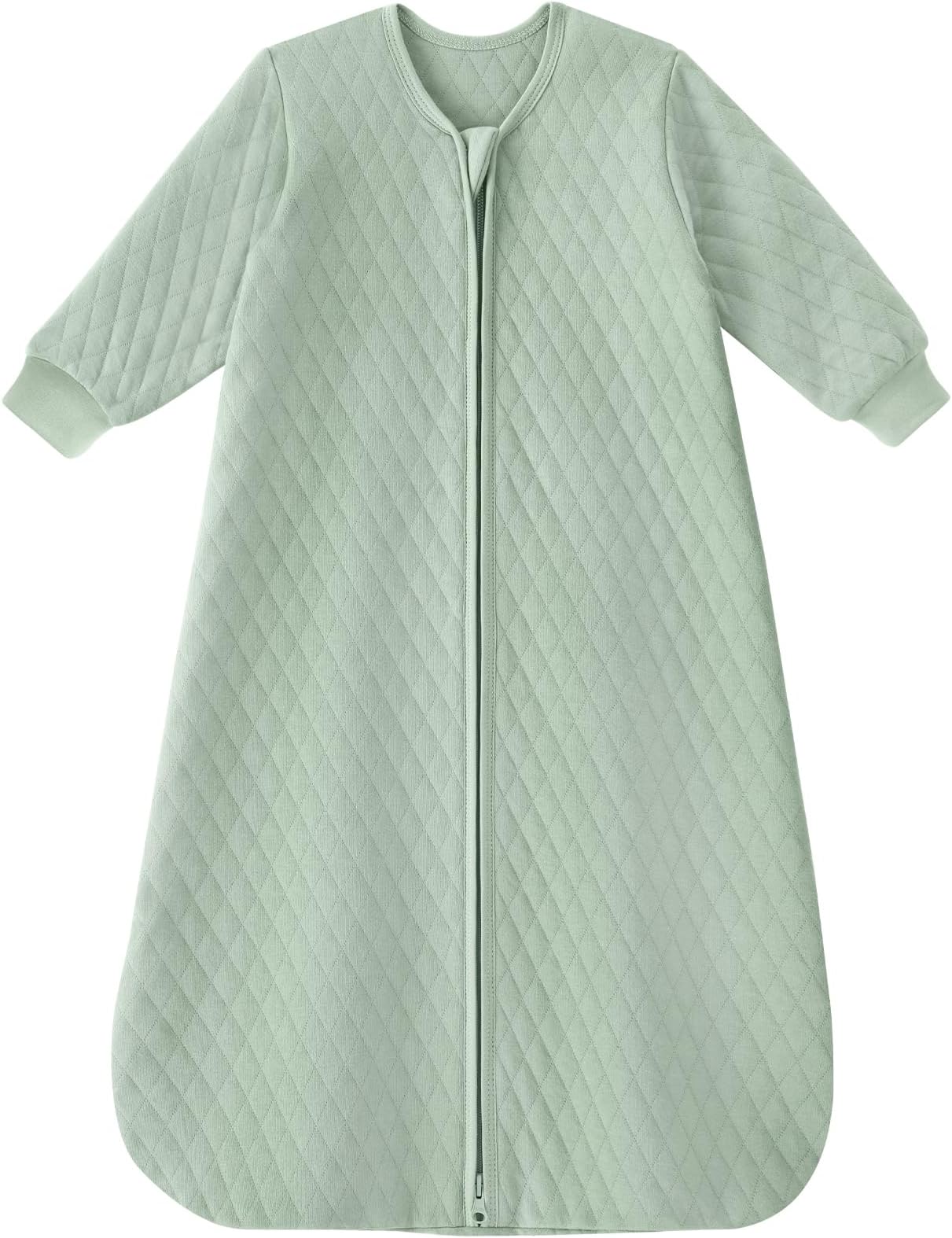 YoofossBaby Sleep Sack 0-6 Months 1.0 Tog Long Sleeve Sleep Sack Cotton Wearable Blanket for Newborns 2-Way Zipper Quilted Sleeping Sacks(Small)Global Organic Textile StandardGlobal Organic Textile StandardGlobal Organic Textile StandardGlobal Organic Textile Standard