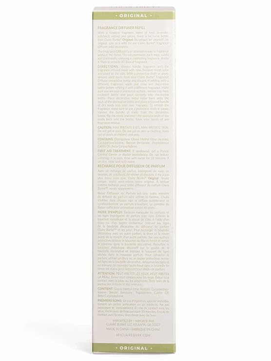 Claire Burke Original Reed Diffuser Set for Home | Flameless Fragrance Oil with Sticks | Scent Diffuser Stick Set | Rose & Lavender | 3 fl oz, 8 Reeds | Up to 800 Sq Ft | Diffusers for Home Fragrance