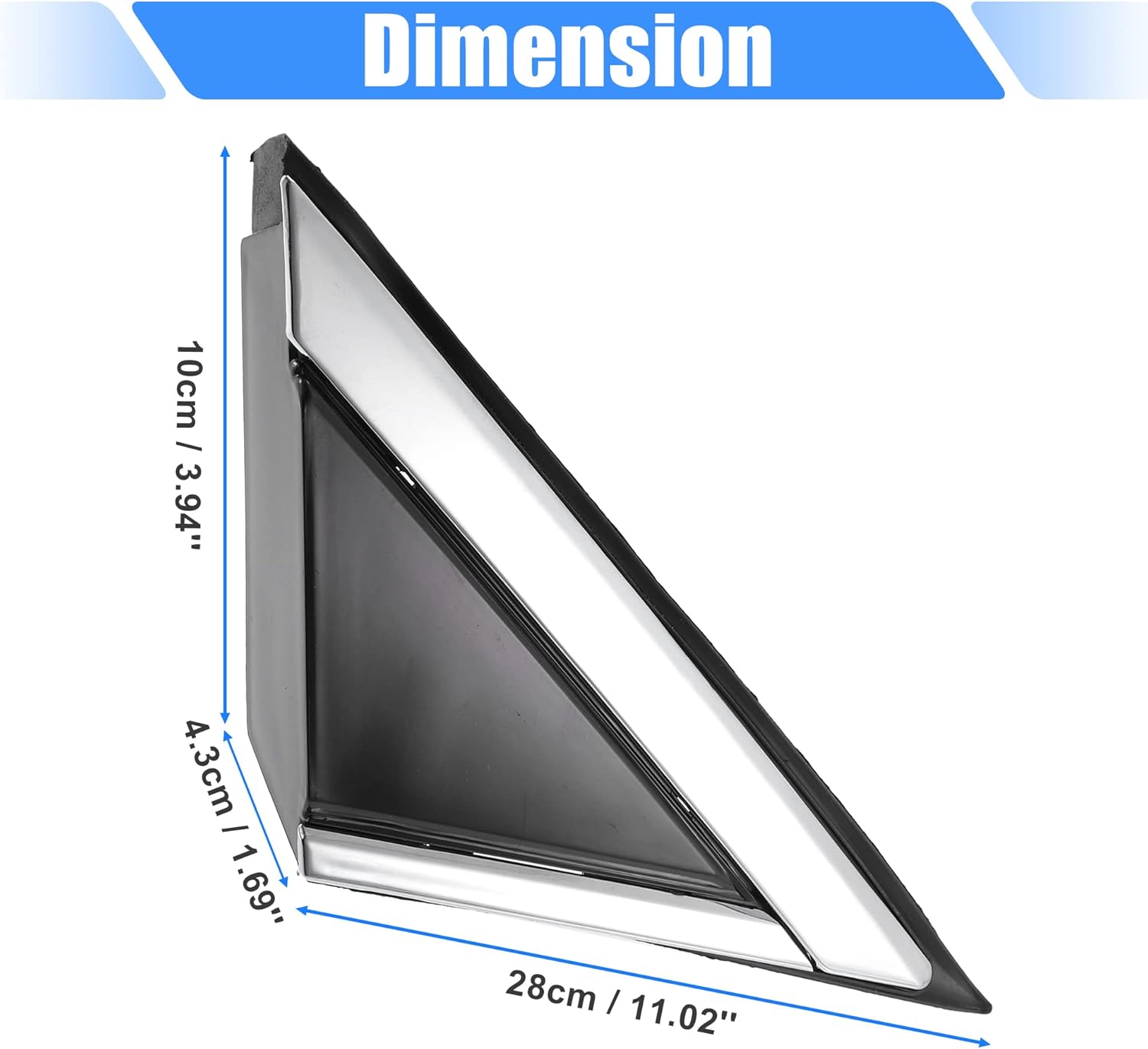 X AUTOHAUX Front Right Mirror Corner Triangle Fender Cover Rearview Triangle Trim Panel for Cadillac SRX 2010-2016 22774040