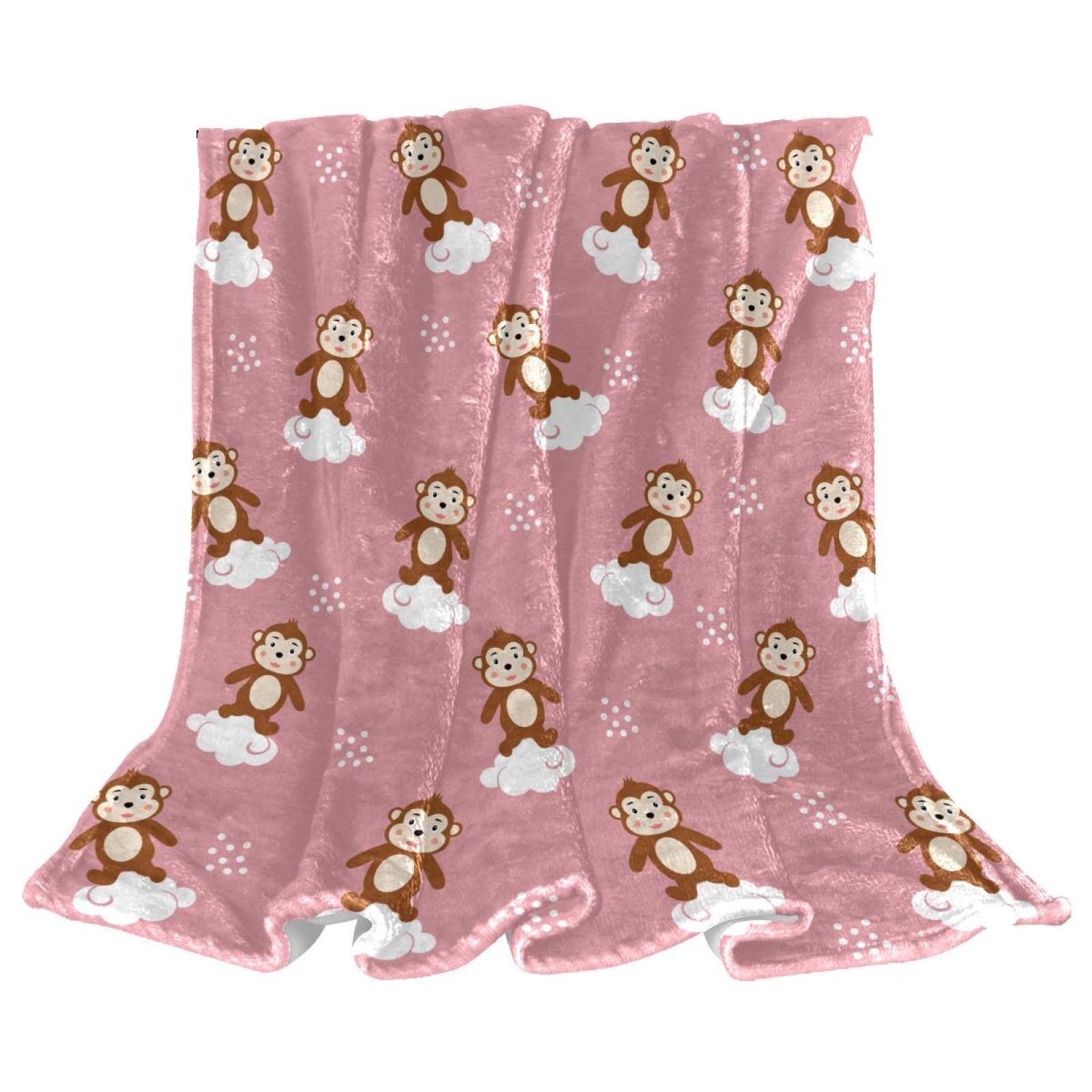 Couverture de lit singe rose TBOUOBT cadeau de naissance doux
