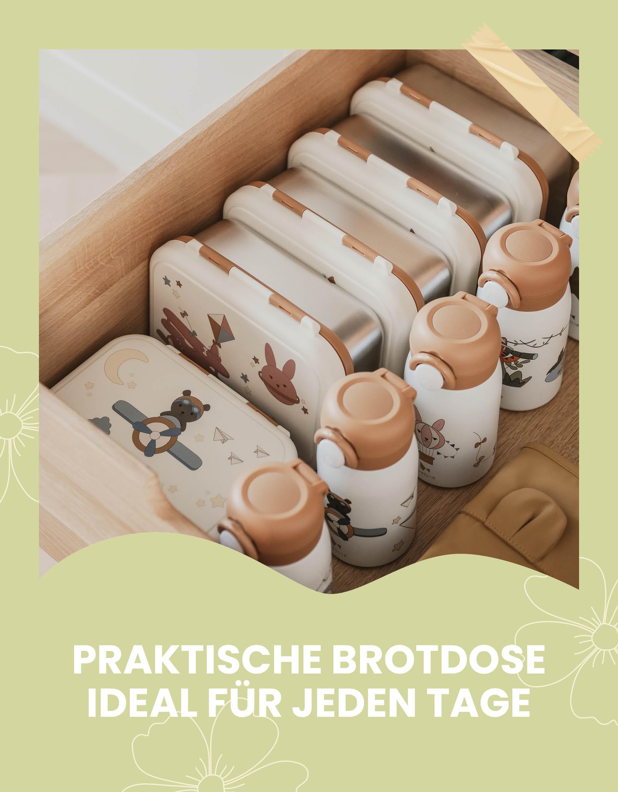 Fabelab Contenitore per il pranzo per bambini con scomparti, scatola per il pranzo astronauta in acciaio inossidabile, 1000 ml, scatola per il pranzo a prova di perdite con scomparti per bambini della