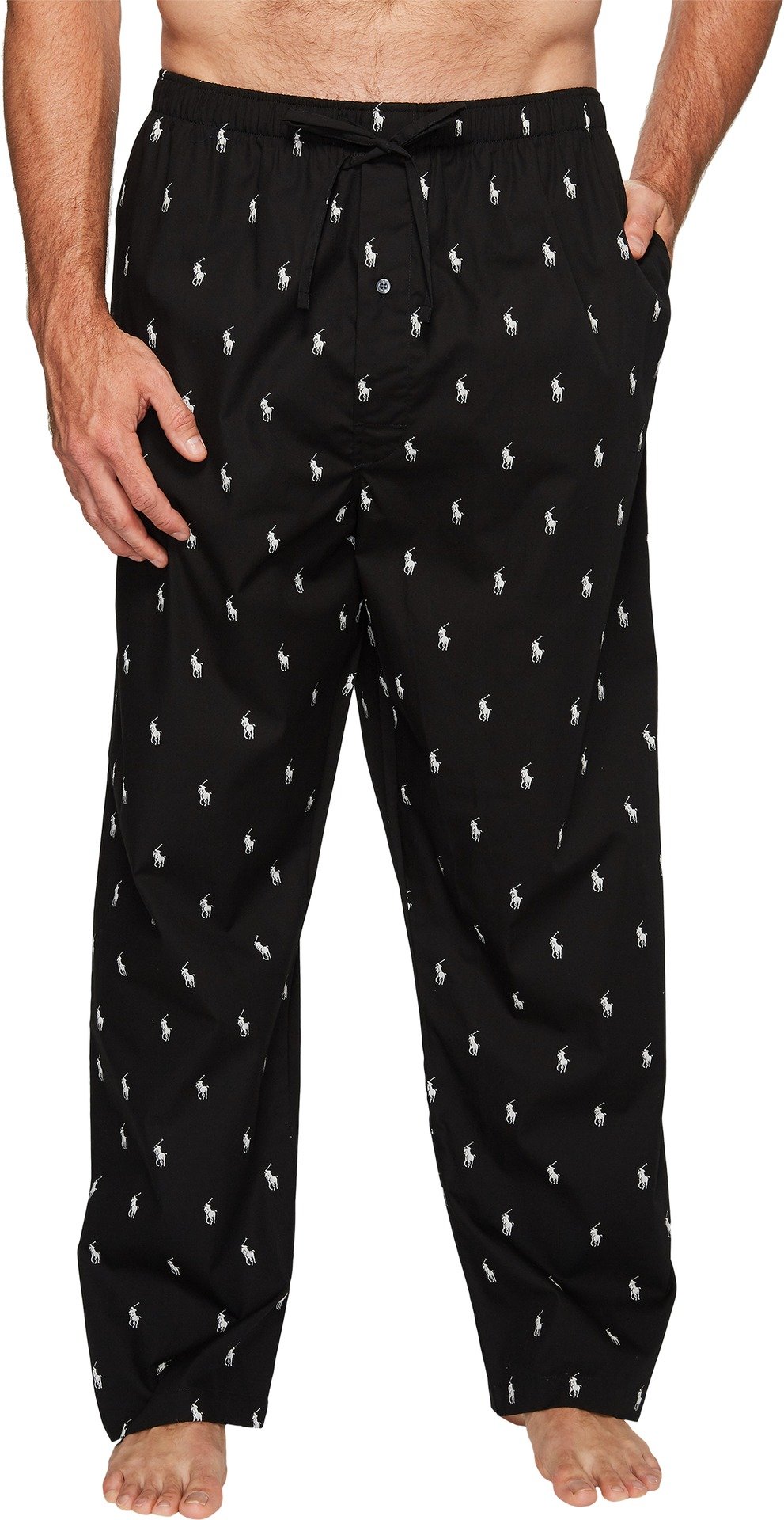Men's All Over Pony Player Woven Sleepwear Pants