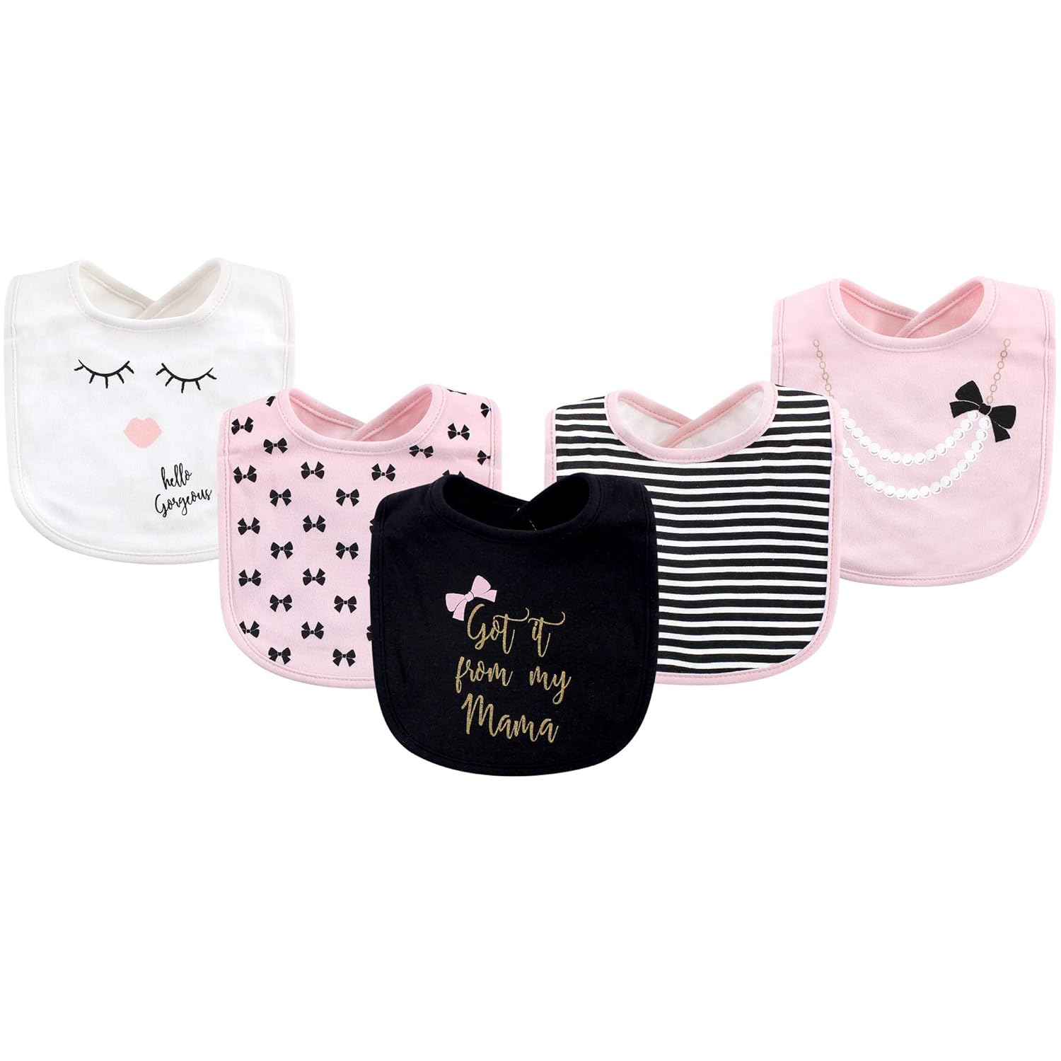 Little Treasure Unisex Baby Cotton Bibs, Holiday Fancy Girl, One Size