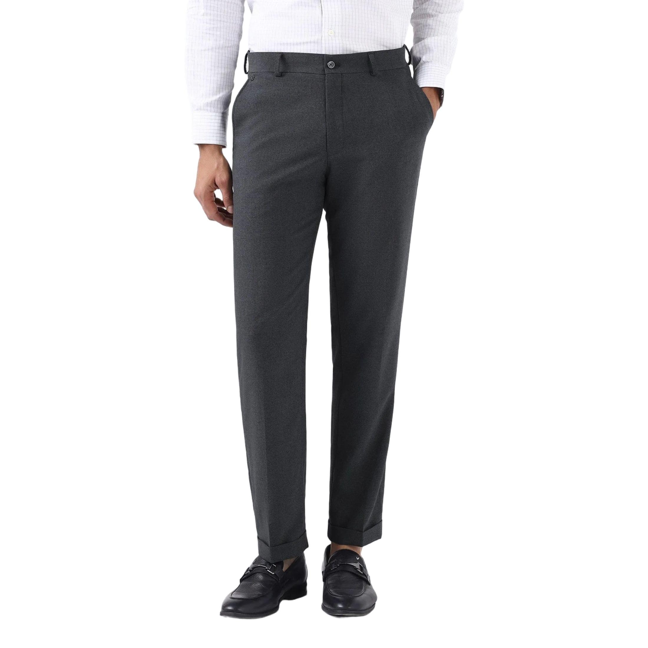 blackberrys Men's Poly-Blend Solid Slim Fit Formal Trousers-picture-23