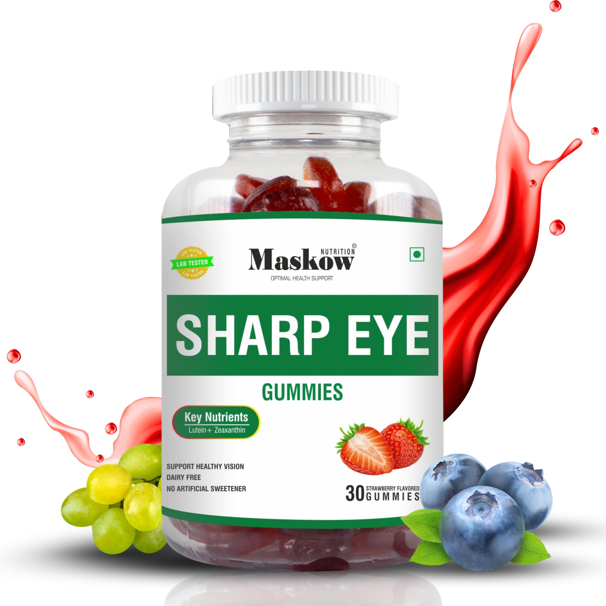 Maskow Nutrition Sharp Eye Health Gummies for Women & Men | Protects against Blue Light Damage, Digital Strain and Dry Eyes | Enriched Lutein & Zeaxanthin- 30 Gummies (B0DFHW9BZ7) Amazon Price History, Amazon Price Tracker