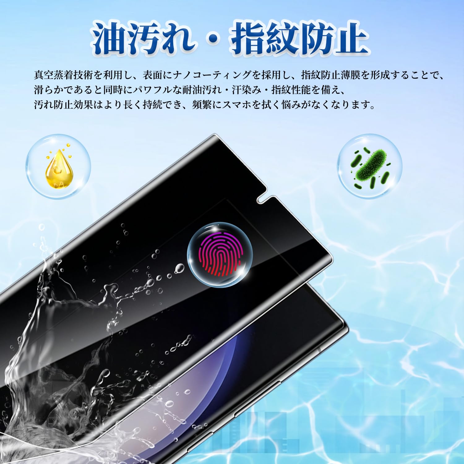 Amazon | 対応 Galaxy Z Flip5 フィルム 覗き見防止 SCG23/SC-54D 保護