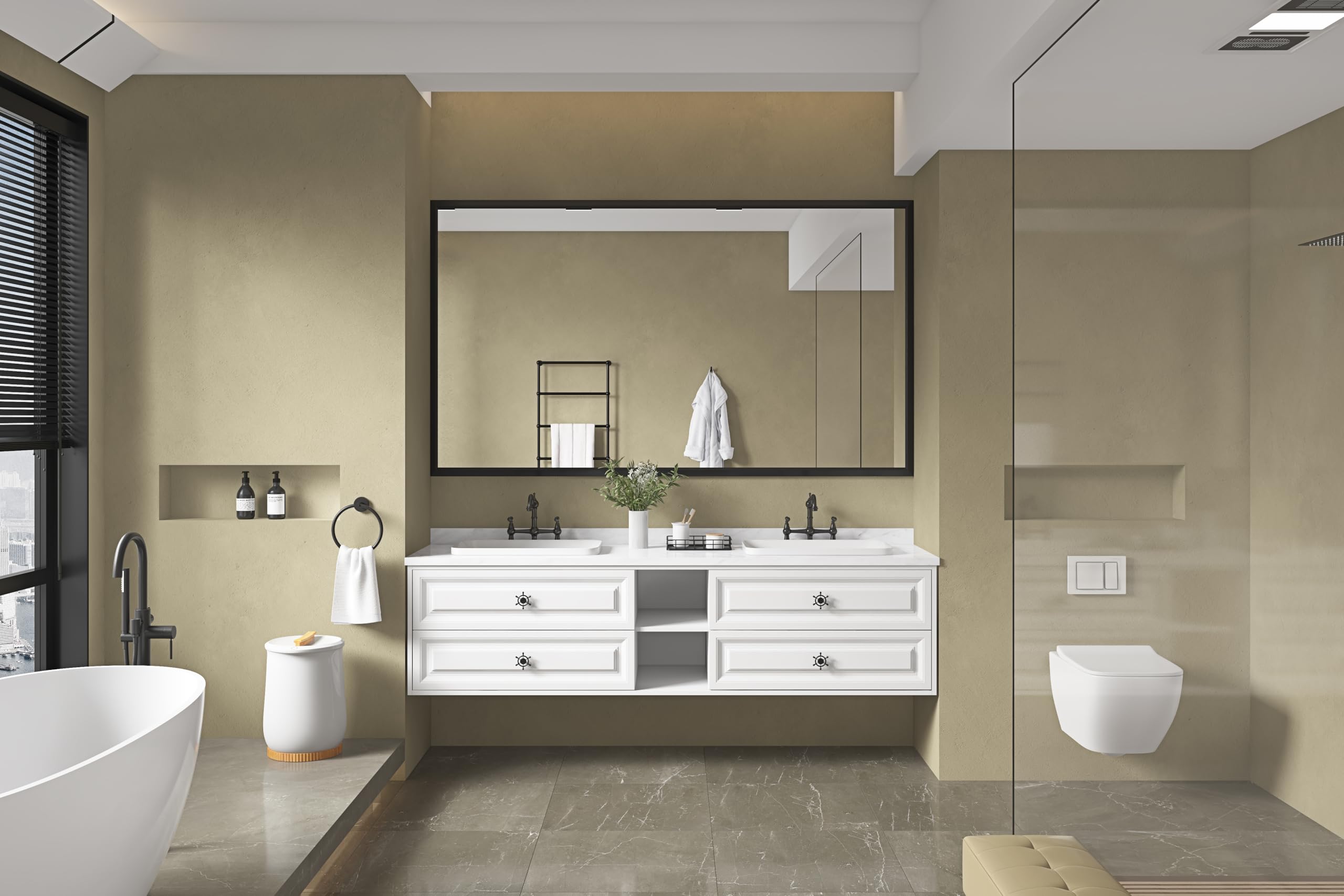 鏡 journalstandardFurniture OLD ELMMIRROR Streamline Metal Rounded Edge Wall Mirror | West Elm