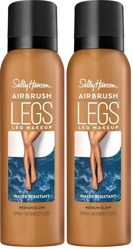 Sally Hansen Airbrush Legs Spray para Maquiagem das Pernas Medium Glow, Pacote com 2