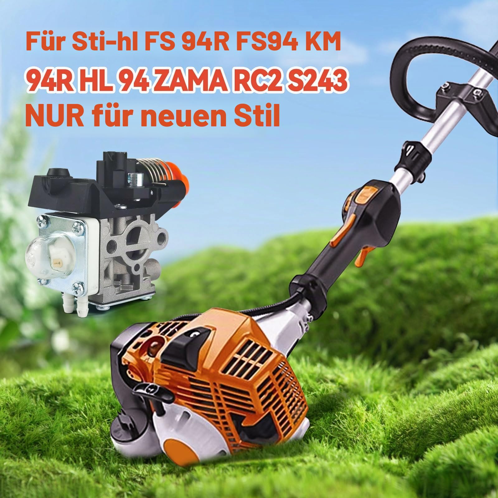 HL94 FS94 Vergaser, 4149-120-0602 Vergaser-Kit für Stihl FS94 RC-E Z, FS94 R-Z KM94 KM FS HL 94 94R Motorsensenteile Vergaser, 41491200602