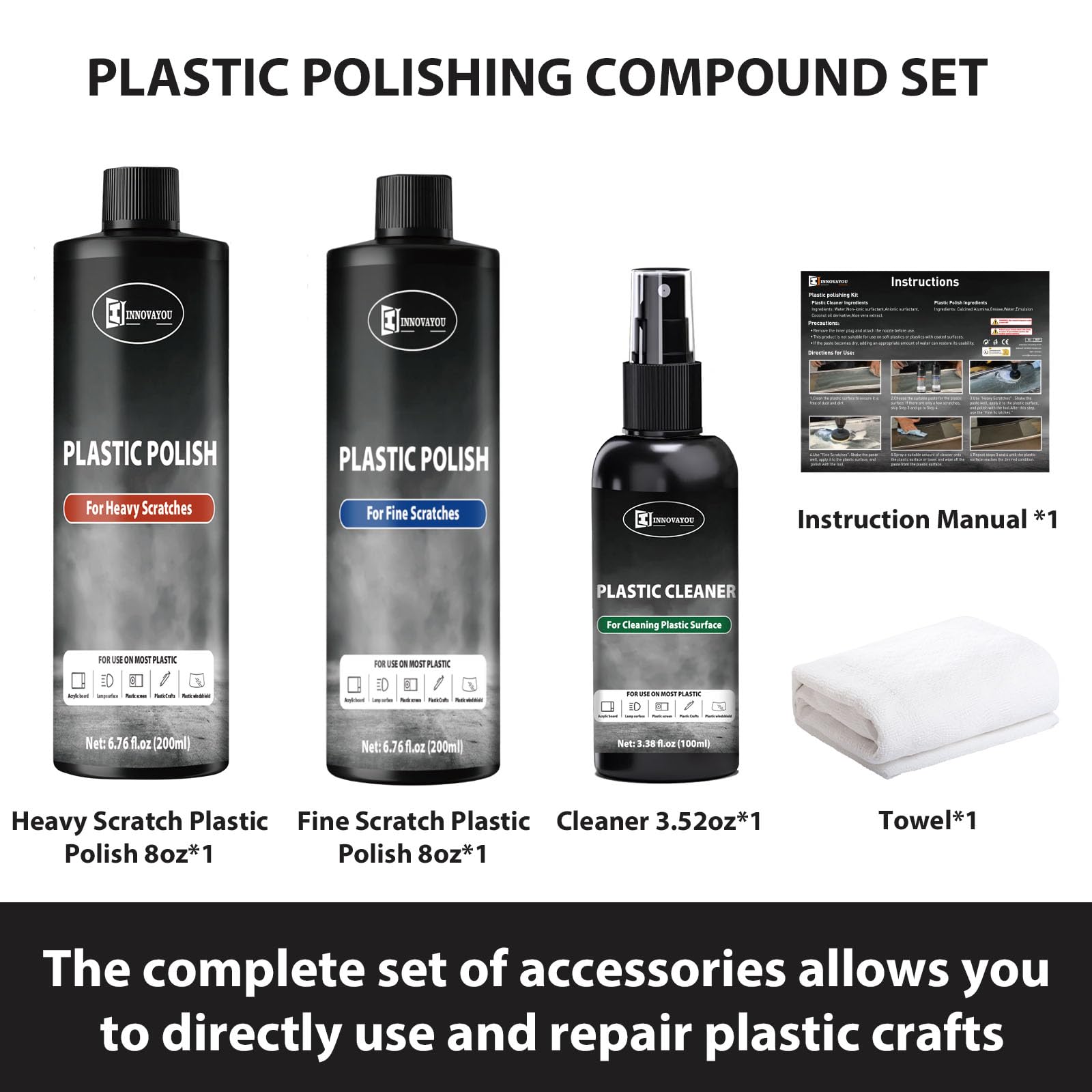 Acrylglas Politur Set Akkuschrauber: Kratzer entfernen | Made in Germany