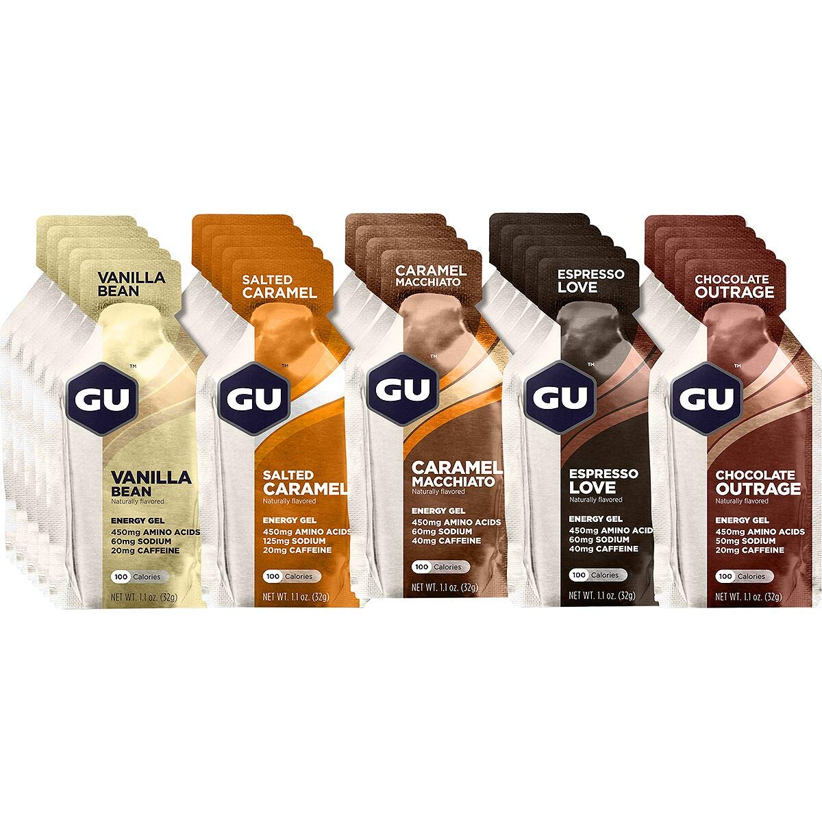 GU Energy Original Sports Nutrition Energy Gel, 24-Count, Assorted Indulgent Flavors
