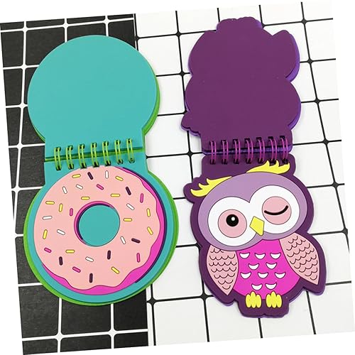 Miniatura 3 de Operitacx 2pcs Pocket Notebook Spiral Planner Undated Small Memo Pad Girl Notebook Cartoon Notepads Weekly Monthly Agenda Spiral Notepads Spiral
