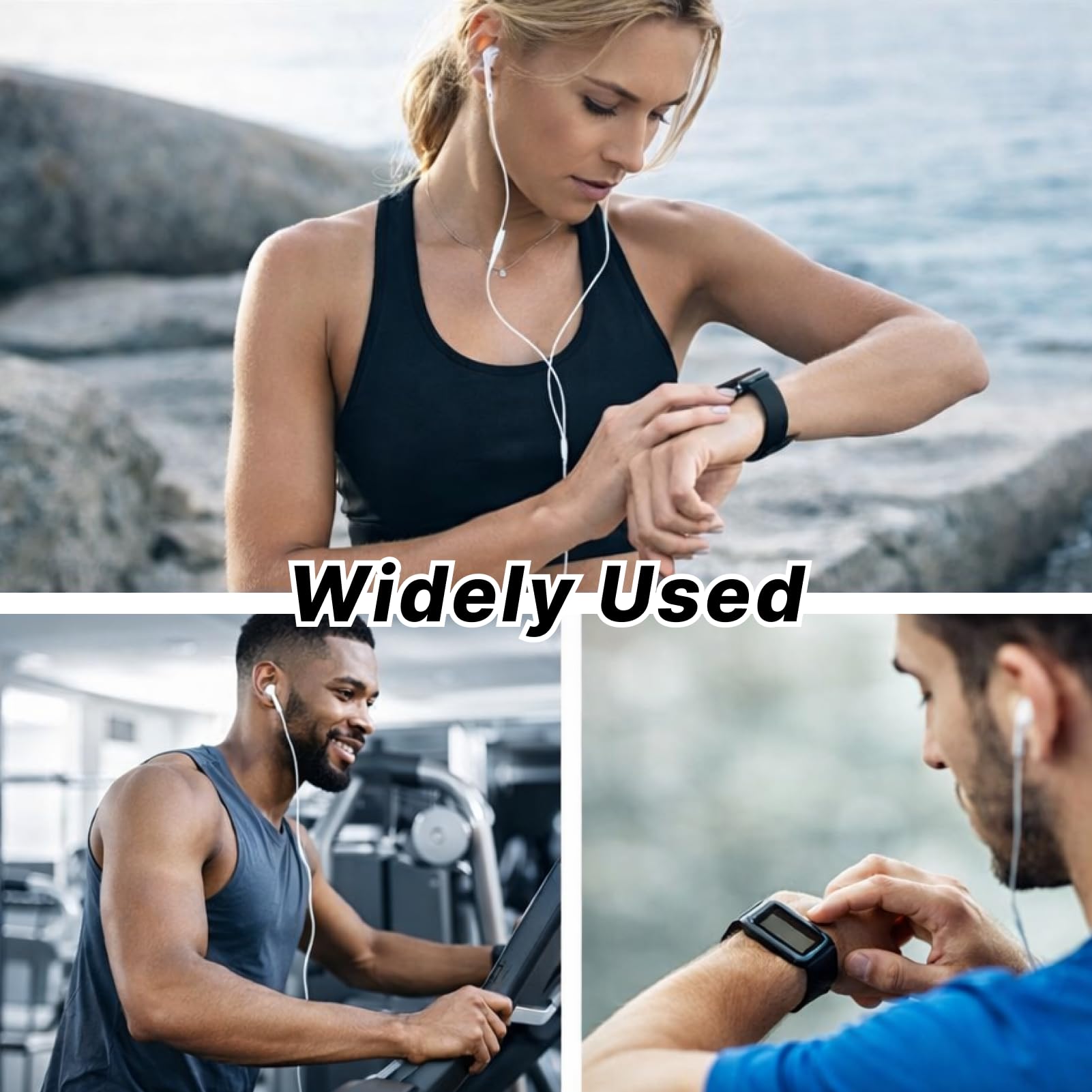 10 Piezas Anillos de Silicona para Reloj 22mm, Retenedores para Correas de Reloj Garmin Vivoactive 3, Fenix 5s, Forerunner 245, Correas Reloj de Silicona para Relojes Deportivos y Smartwatches (Negro) — view 6