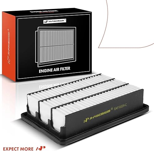 Miniatura 9 de A-Premium Filtro de aire de motor compatible con Hyundai Santa Fe 2007 2008 2009, repuesto # 61949191