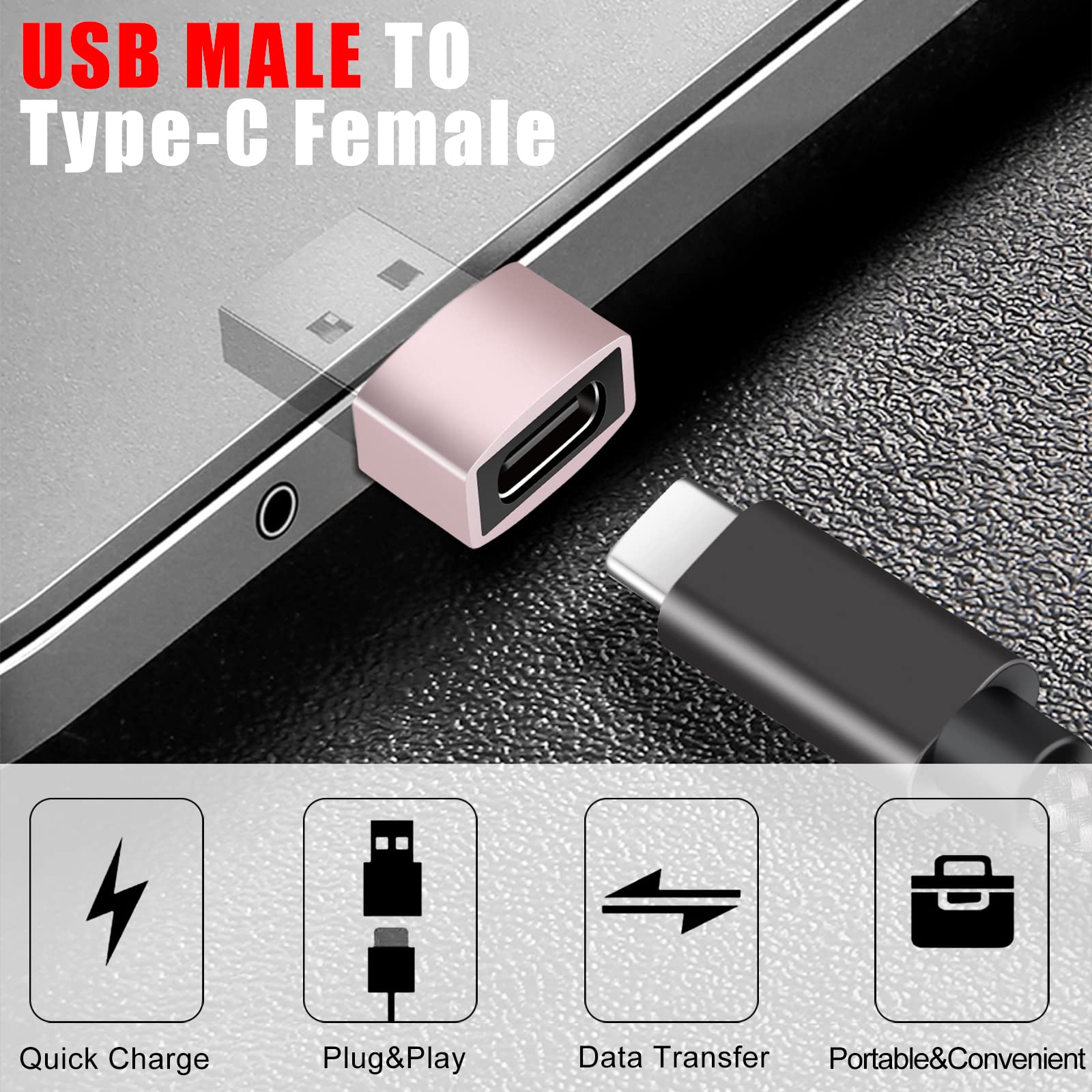 Eono Adattatore USB C Femmina a USB 3.1 Maschio, Connettore Cavo Caricatore Tipo C a USB A 10Gbps OTG Compatibile con iPhone 12, MacBook, iPad Pro, Macbook, Galaxy S22, Nero Eono Adattatore USB C Femmina a USB 3.1 Maschio, Connettore Cavo Caricatore Tipo C a USB A 10Gbps OTG Compatibile con iPhone 12, MacBook, iPad Pro, Macbook, Galaxy S22, Nero