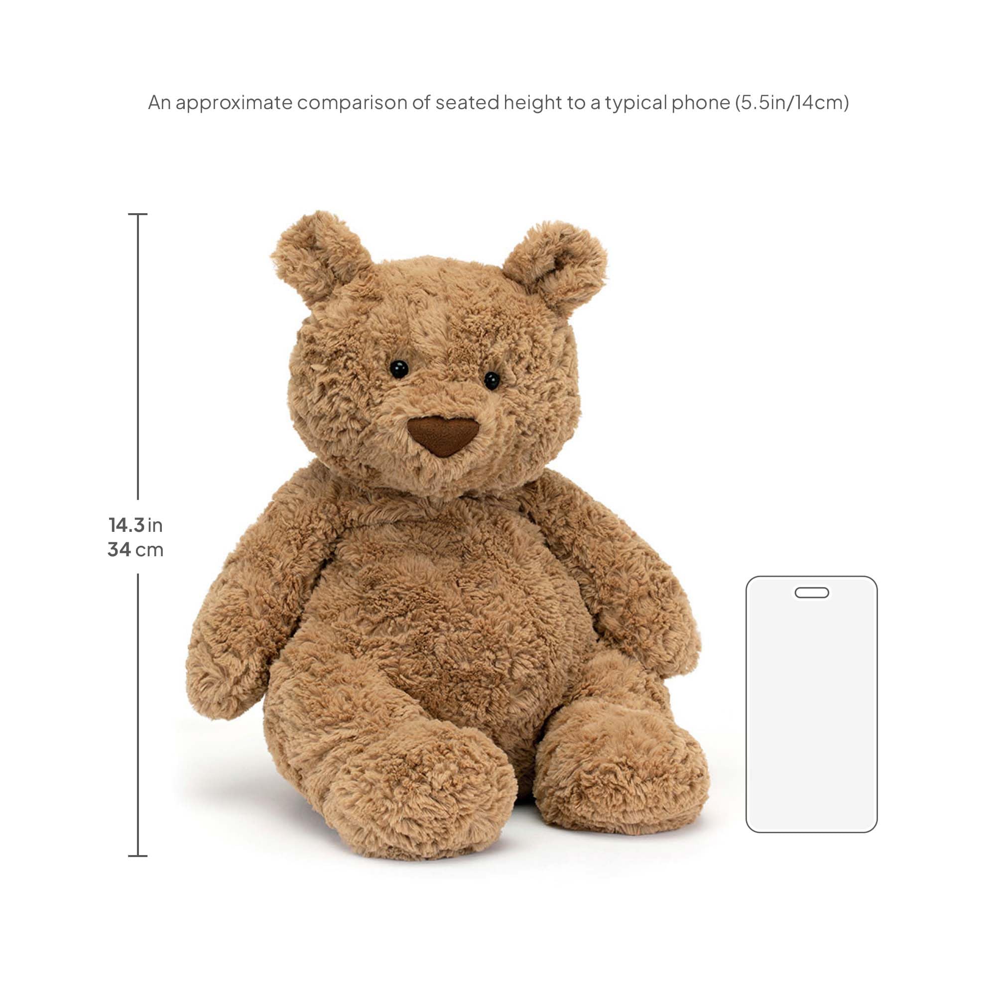 Amazon.com: Jellycat Bartholomew Bear Stuffed Animal, Huge 16.5