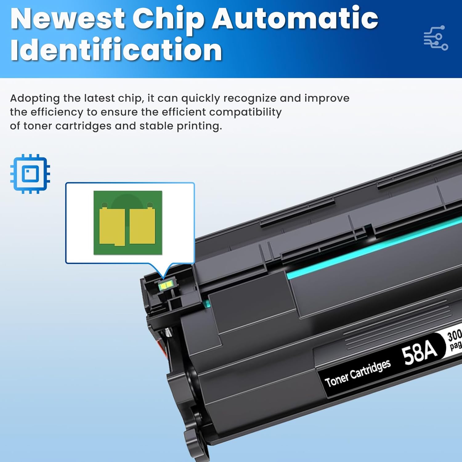 58A CF258A Toner Cartridges Black (2 pack) Laser Jet M428fdw M404dn Compatible with HP 58A 58X Toner Cartridges for Laser Jet Enterprise M428fdw M428dw M428fdn M404dn M404dw M404n MFP M304 M406dn M430