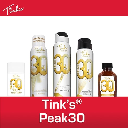 Miniatura 8 de TINK'S Peak30 Premium Doe Estrus-Deer Attraactant | Liquid Peak Estrous Doe Orina Aroma para Caza (1 onza líquida) - Aromas de caza de orina de