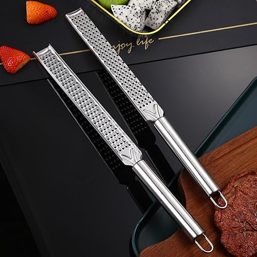Miniatura 4 de Ralladores profesionales de queso para cocina de acero inoxidable de mano de metal limón Zester rallador con mango para queso ajo rallador