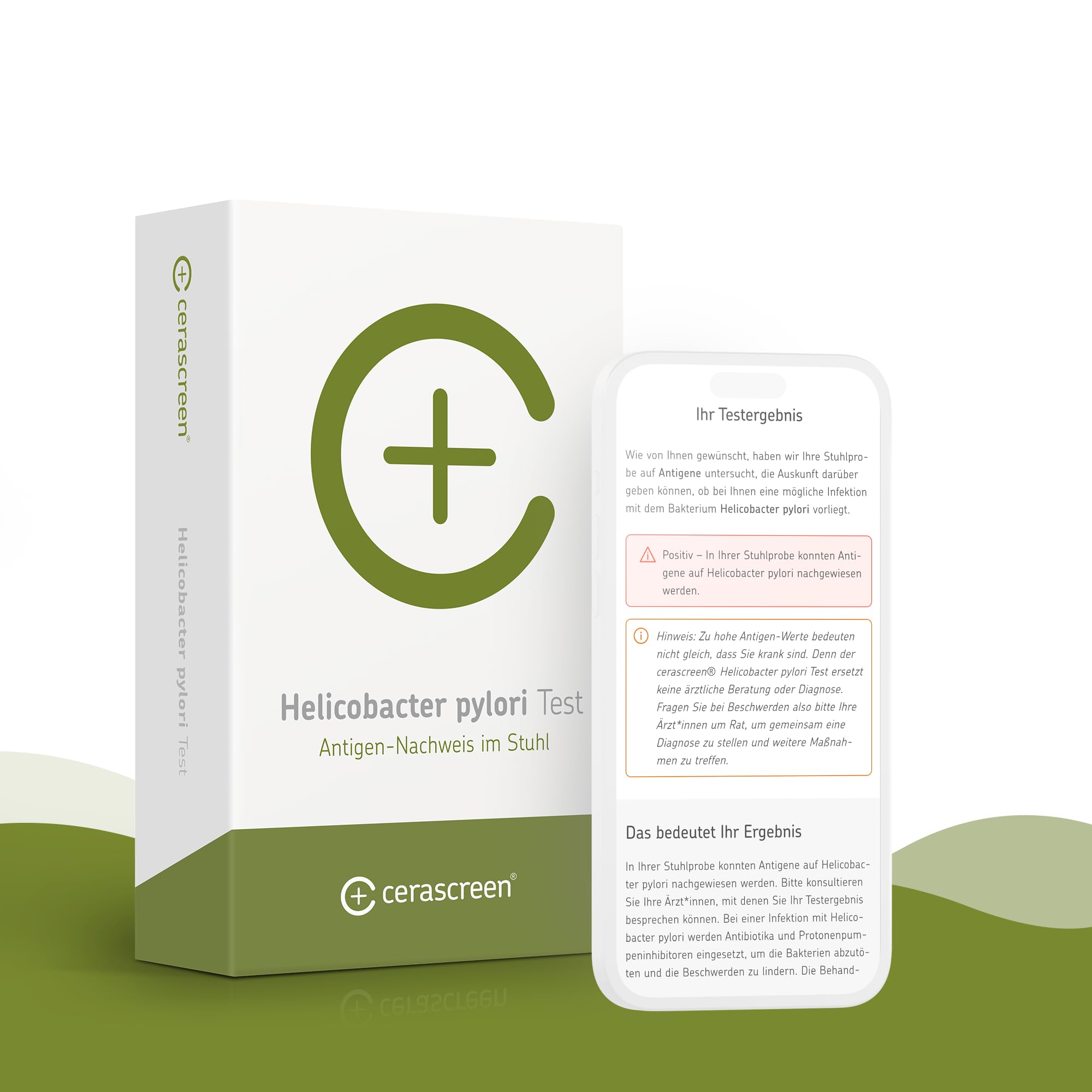 Helicobacter Pylori Test Kit von CERASCREEN – Antigen-Nachweis von Bakterien bequem & einfach mit Testkit von Zuhause | Gesundheitscheck | Analyse im medizinischen Labor | Detaillierte Ergebnisse