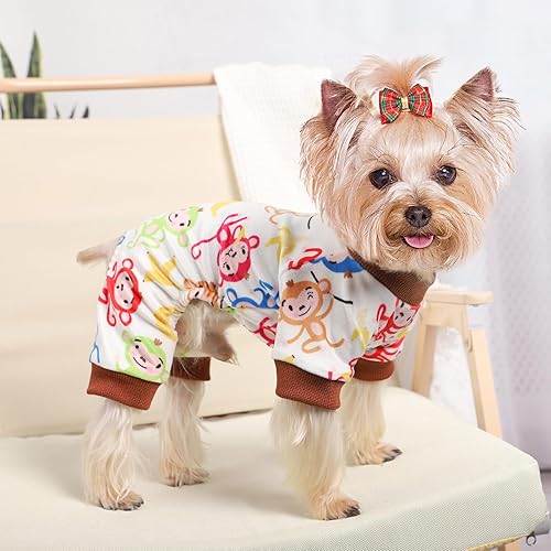 Miniatura 3 de Suéteres para perros pequeños, machos y hembras, pijamas para cachorros, pijamas de 4 patas, ropa para perros Shih Tzu para primavera e invierno,