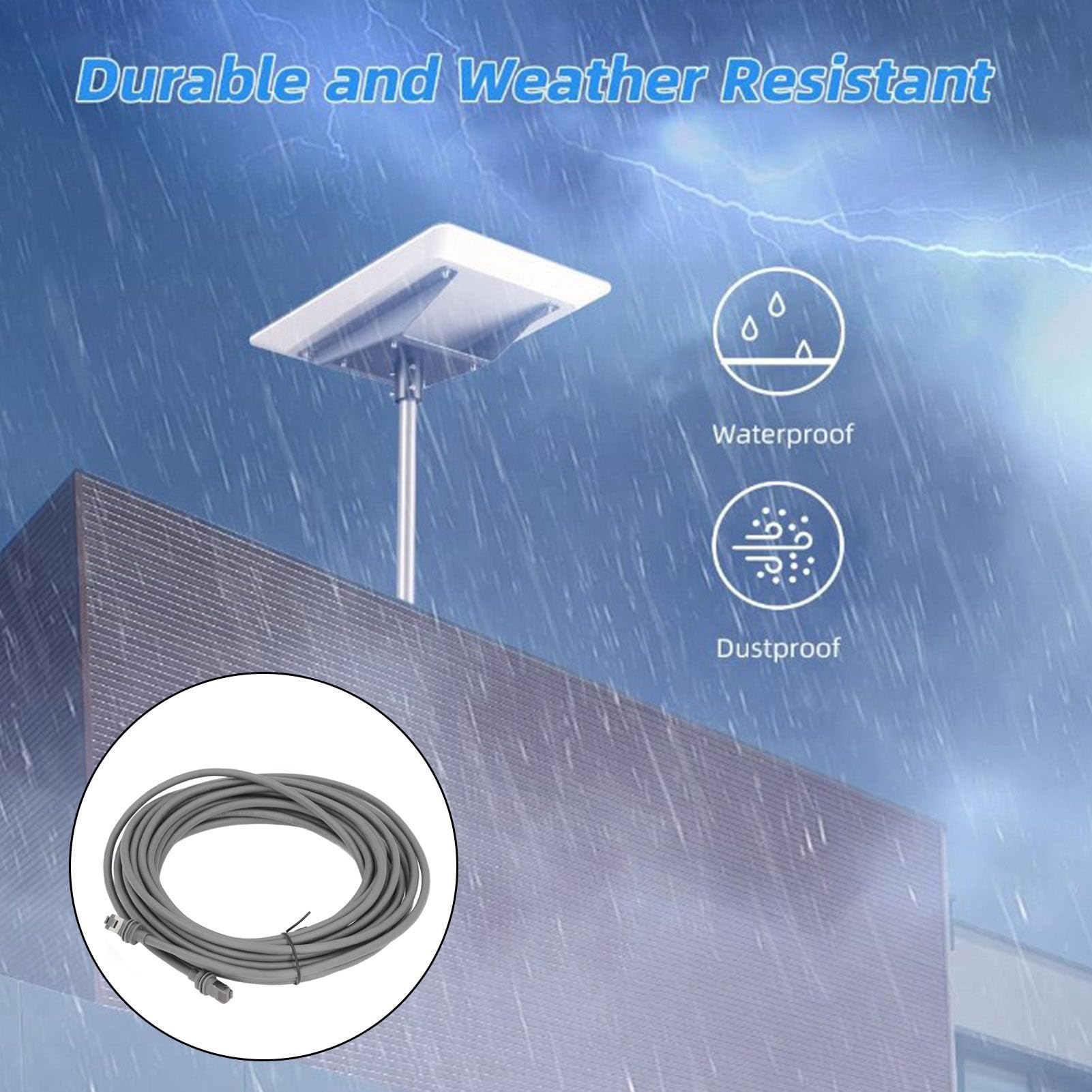 Bewinner Cavo Gen 3 1,8 M, Prolunga Cavo, Cavo Sostitutivo Satellitare Impermeabile per Gen3 V3, Cavo Standard per Cavo Esterno Gen 3, 6FT/2M
