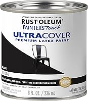 Vista 136 de Rust-Oleum Painter's Touch 1979502 - Pintura de látex, color negro brillante, 1 cuarto de galón