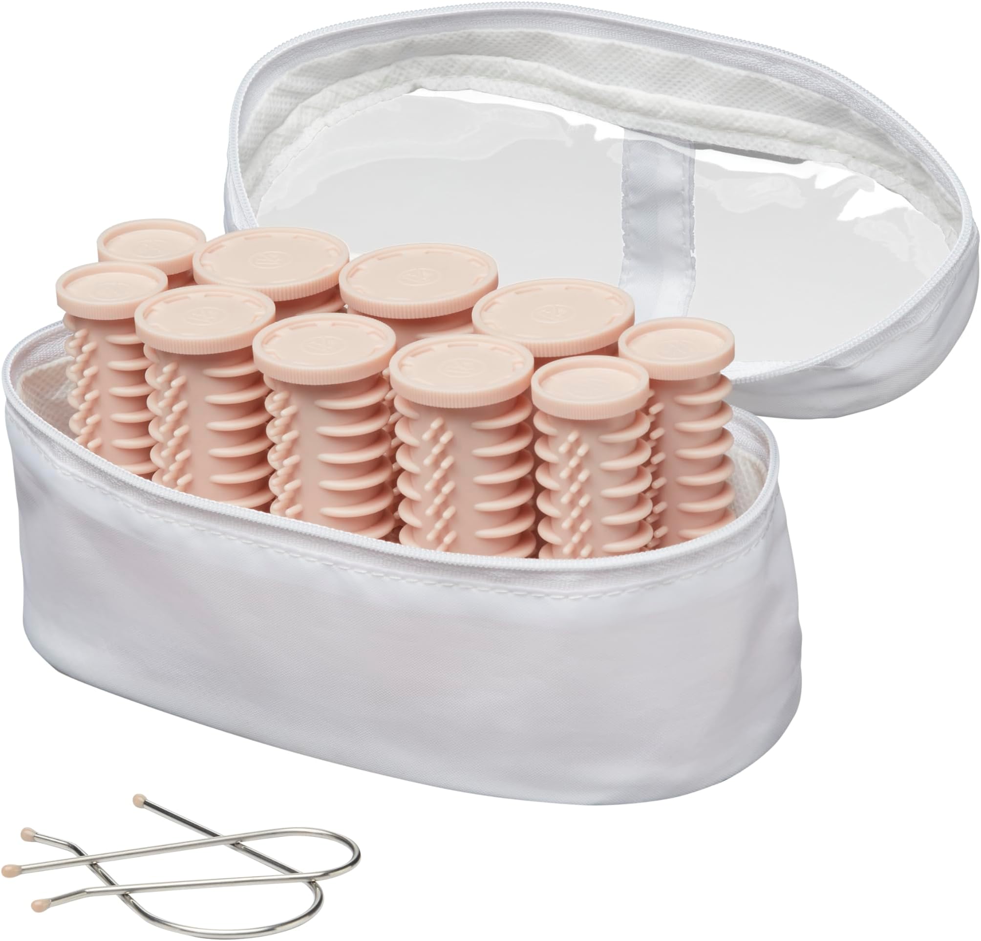 Instant Heat Compact Hot Rollers, Perfect For On-The-Go Styling, Pink, 1 Count