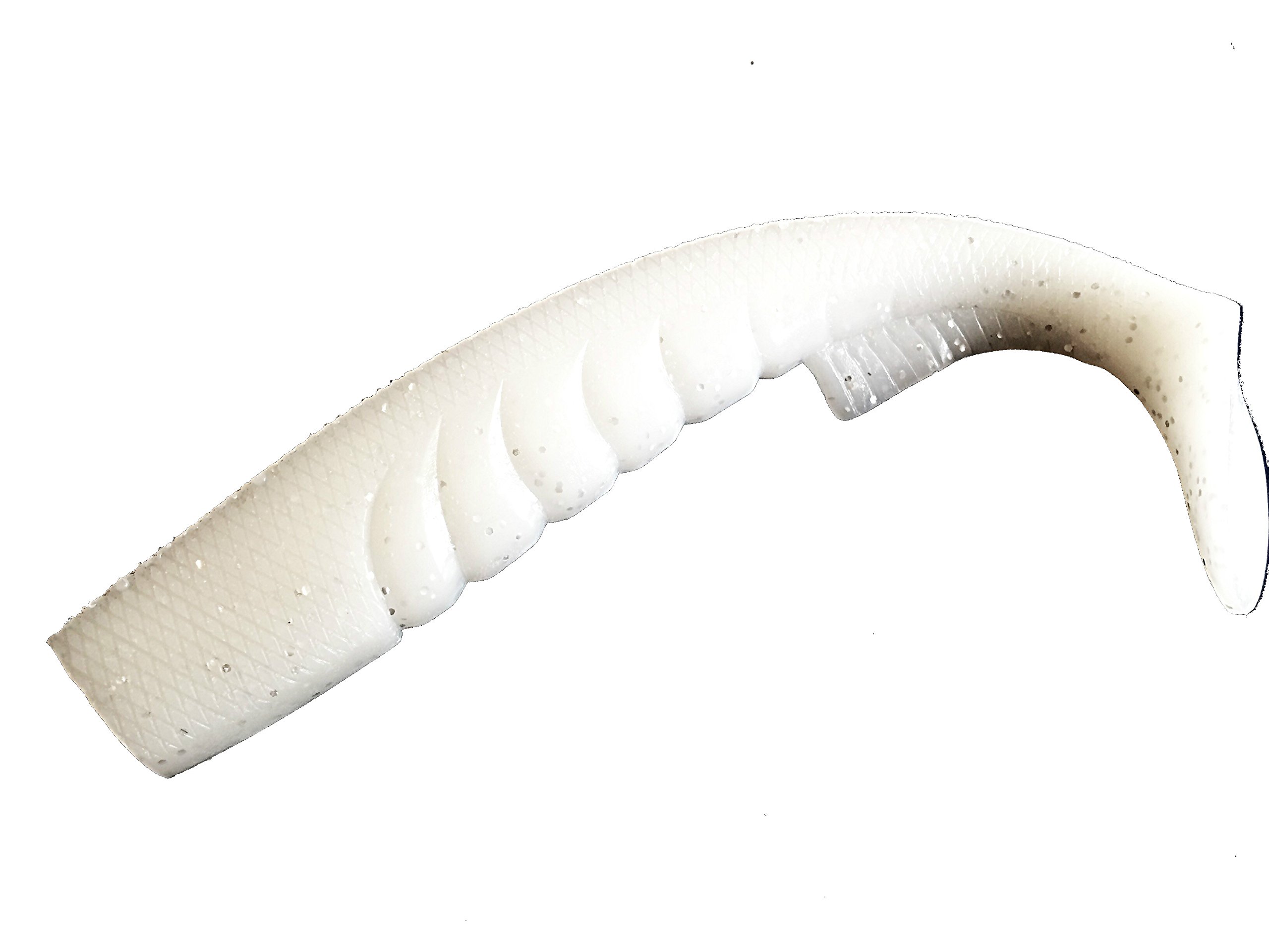 Extreme Swim Shad Soft Fishing Lure 5.5" (2 Packs of Four) (Ice White)