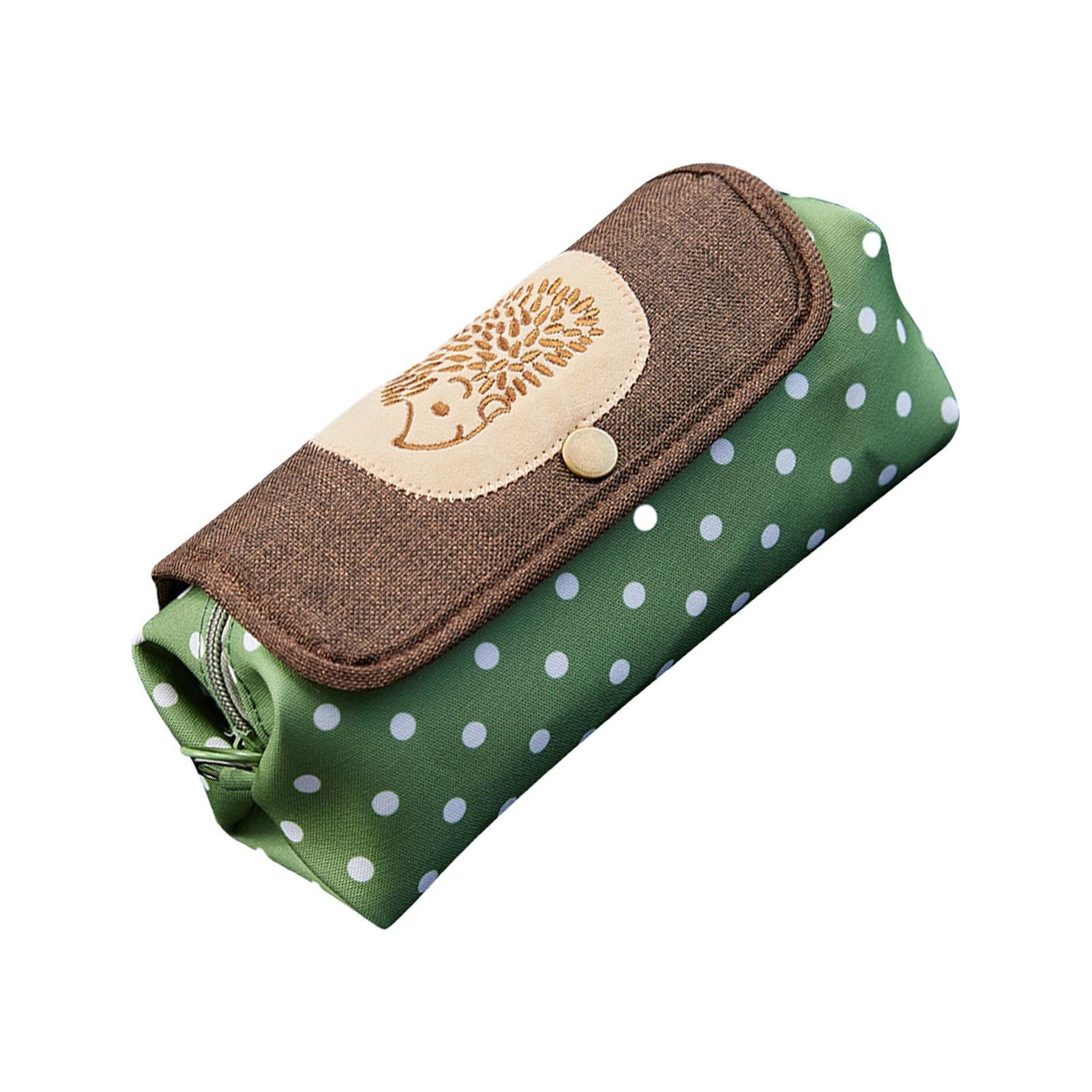 usefulbeauty Etui Bleistift Vintage Ästhetik Igel Schreibwaren Aufbewahrung | Tragbare Federtasche für Schüler Studenten Kinder Mädchen Teens Erwachsene Büro Schule Reisen