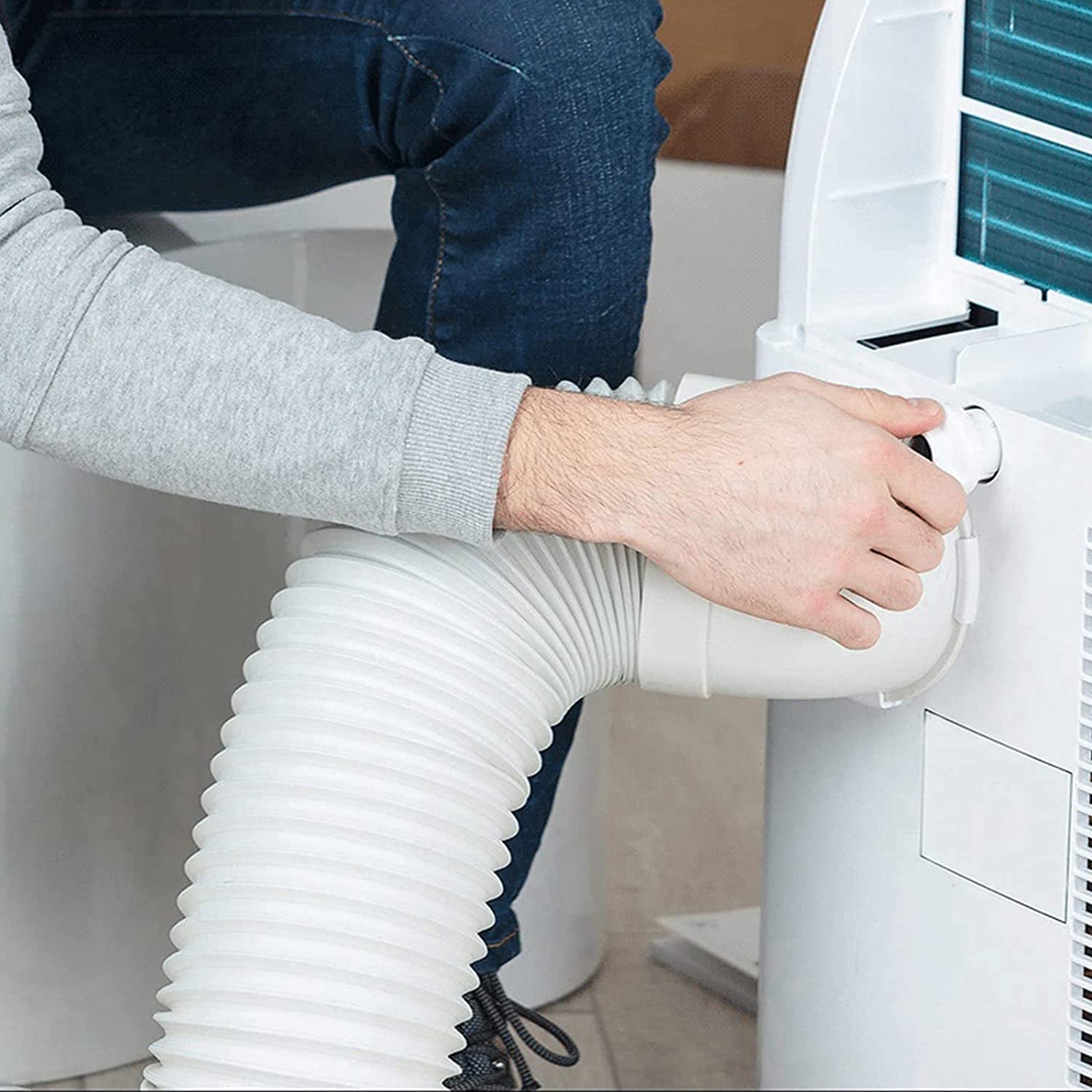 Tubo di prolunga per aria condizionata, tubo di scarico universale, Ø 150 mm, tubo flessibile in PVC per aria condizionata, cappa aspirante (300 cm)