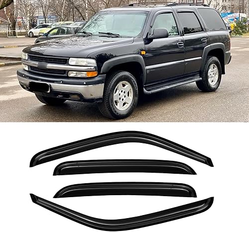 Miniatura 241 de Visera de ventana para Toyota 4Runner 2010-2024, protectores de lluvia de canal exterior, deflector de ventilación, sombra de viento, humo oscuro