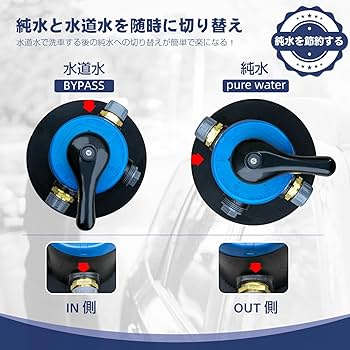 Amazon | AKM 純水器 洗車用 切替式 水道水 純水 10L容量 真鍮制ネジ Amazon | AKM 純水器 洗車用 切替式 水道水 純水 10L容量 真鍮制ネジ