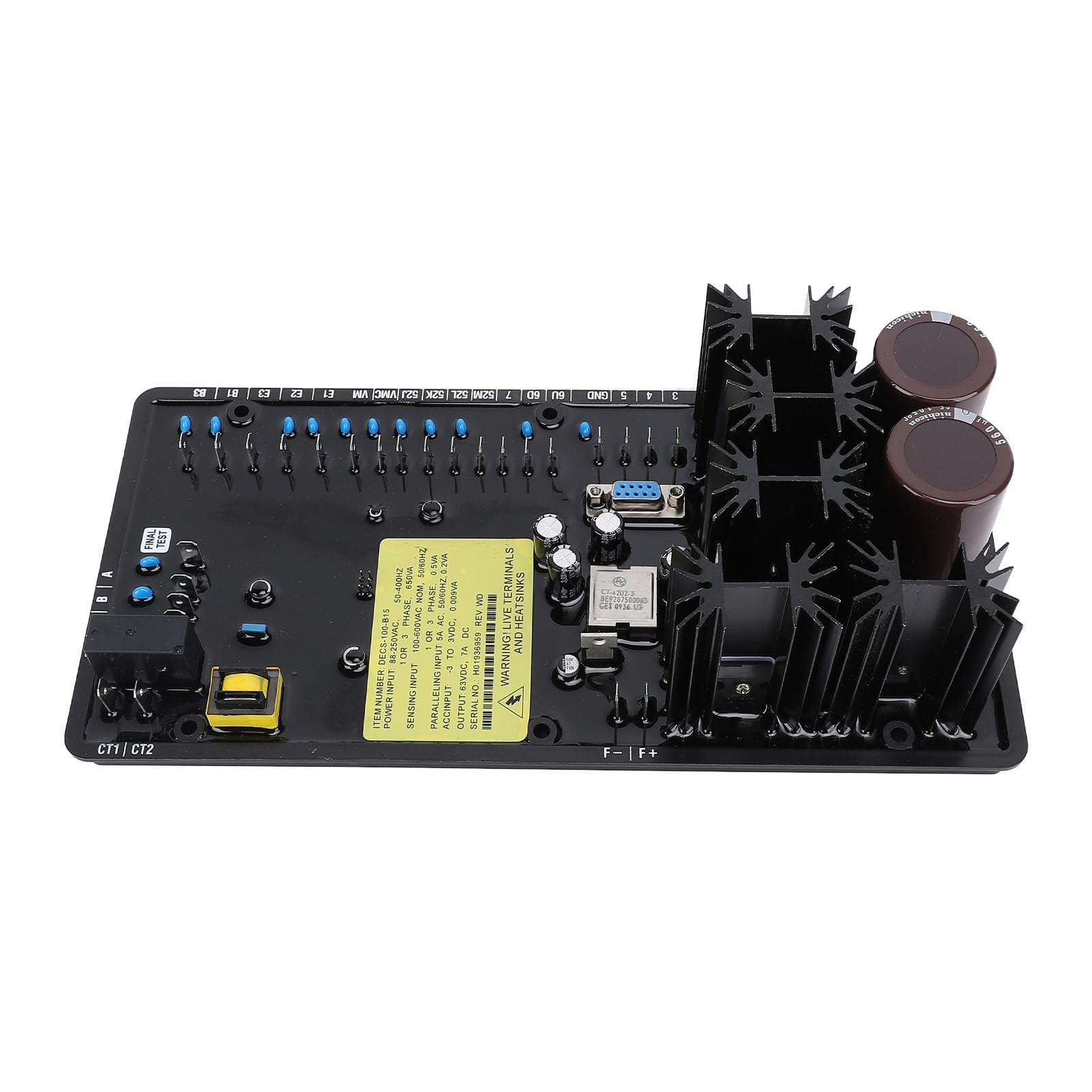 Regulador de Voltaje Automático AVR para Generador Eléctrico, Regulador de Voltaje Confiable con 4 Modos de Control, Plástico y Metal Duraderos, 1 Unidad