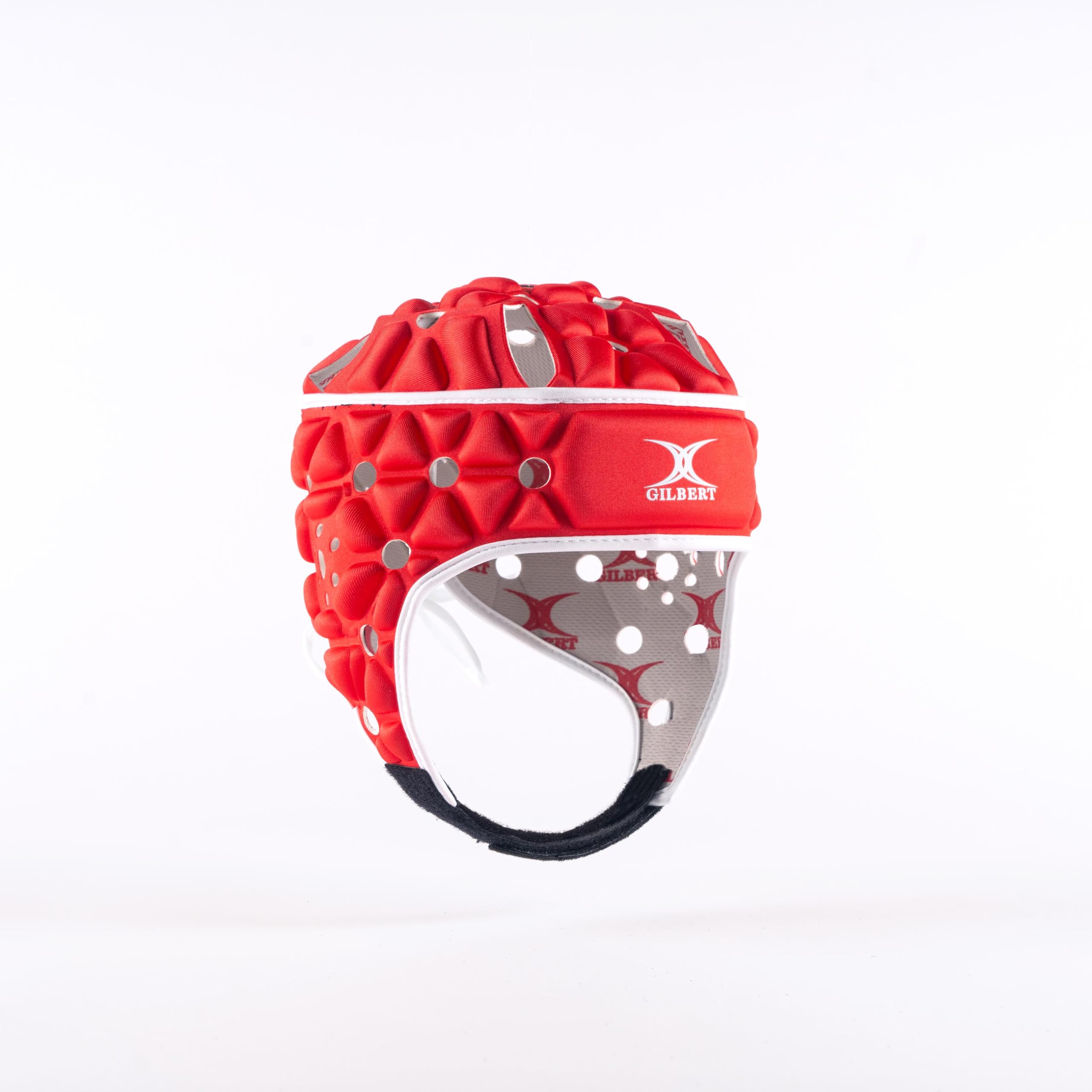 Gilbert- Air Casque de Rugby Mixte, Rouge, S